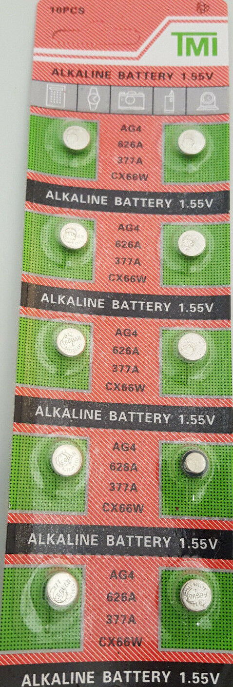 10x AG 4 Uhrenbatterie 377 626 für Armbanduhr Knopfzelle CX 626 V377 L