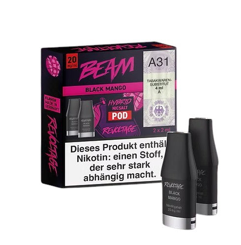 10 x Revoltage Beam Pod Black Mango - 2 x 600 Züge - 20mg/ml