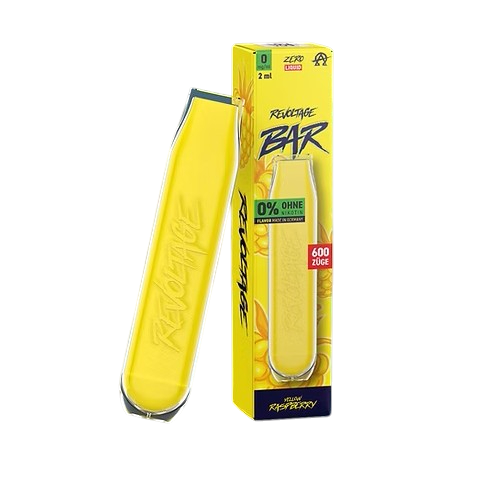 Revoltage Einweg E-Zigarette/E-Shisha - Bis zu 600 Züge - 0 mg/ml - Nikotin frei - Yellow Raspberry