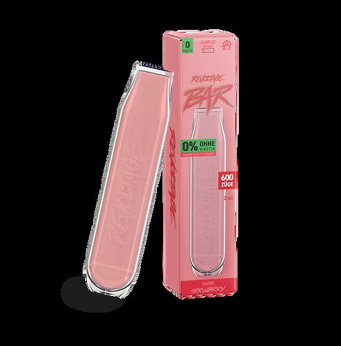 Revoltage Einweg E-Zigarette/E-Shisha - Bis zu 600 Züge - 0 mg/ml - Nikotin frei - Super Strawberry