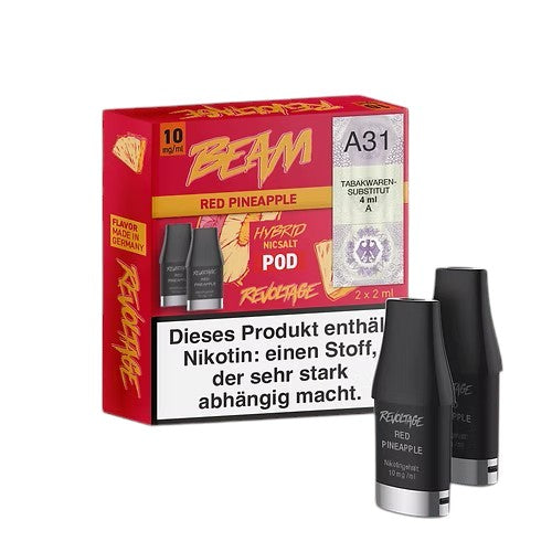 10 x Revoltage Beam Pod Red Pineapple 10mg/ml