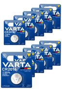10x Varta CR2016 Lithium 3 Volt 2016 Knopfzellen 20 x 1,6 mm
