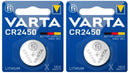 2 x VARTA CR2450 Lithium 3 Volt Knopfzelle 3V CR 2450