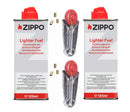 ORIGINAL ZIPPO ZUBEHÖR 2 x ZIPPO BENZIN + 12 FEUERSTEINE!