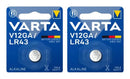 2x Varta V12GA / LR43, 1er Pack