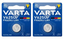 2x Varta V625U / PX625U / LR9 , 1er Pack