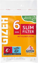 GIZEH Slim Filter - 6 mm Filter Durchmesser - 15 mm Länge - 20 Beutel a 120 Filter