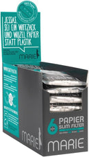 MARIE Papier Slim Filter -  6mm - mit Klebefläche - 20 Beutel a 120 Filter