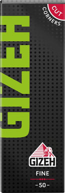 GIZEH Black Fine - Kurzes Papier - 25 Heftchen a 50 Blättchen - Flachshanf