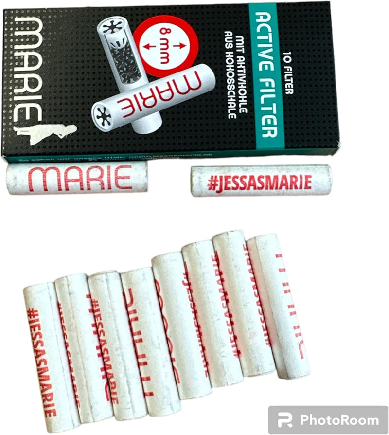 MARIE Activ Filter - Aktivkohlefilter 8mm - 25 Packungen a 10 Filter