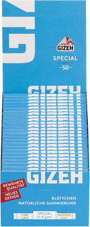 GIZEH Special GIZEH Blau - Kurzes Papier - 50 Heftchen a 50 Blättchen - Zellulose