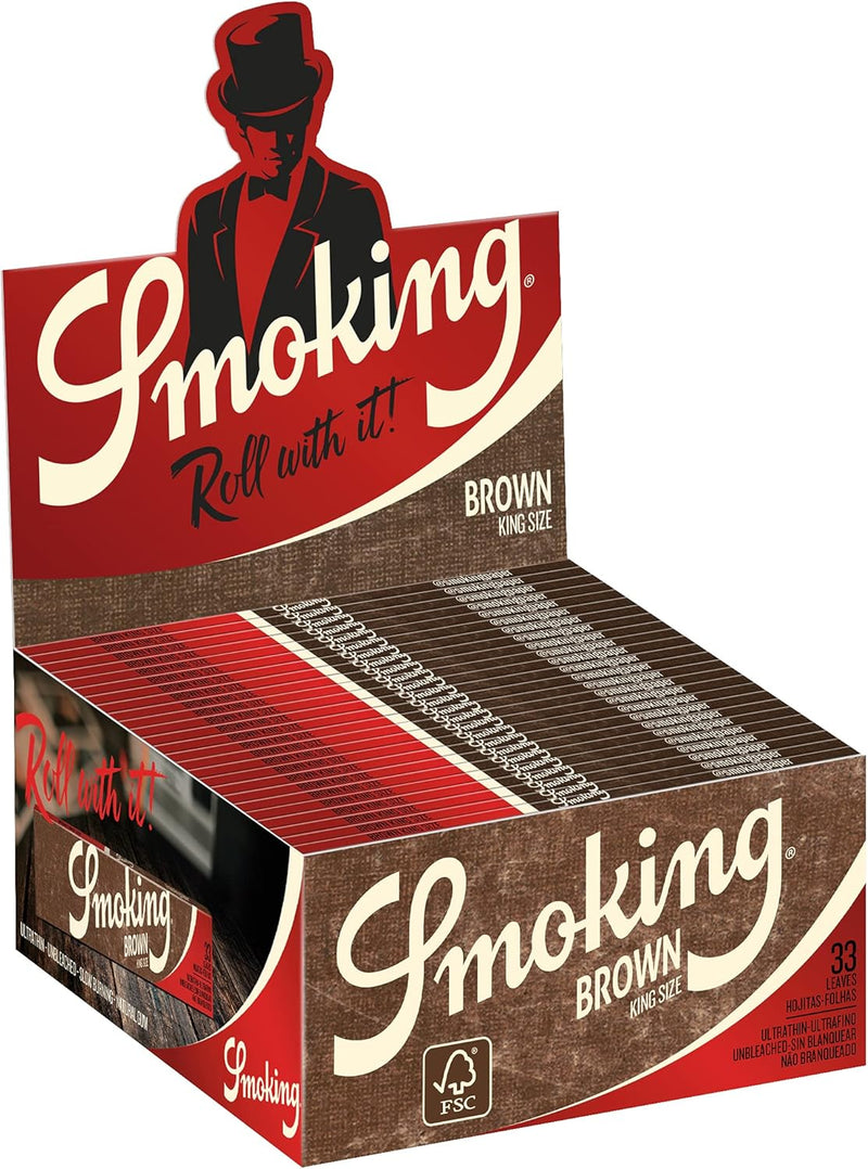Smoking Brown - King Size - 50 Hefte je 33 Blatt