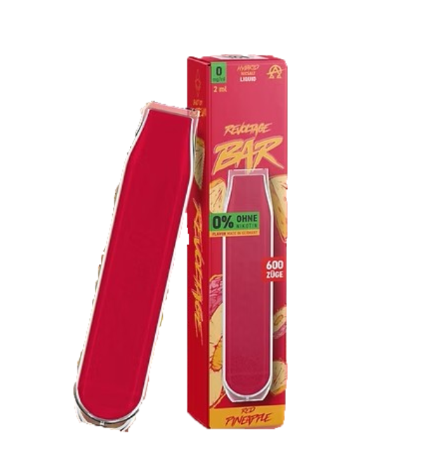 Revoltage Einweg E-Zigarette/E-Shisha - Bis zu 600 Züge - 0 mg/ml - Nikotin frei - Red Pineapple