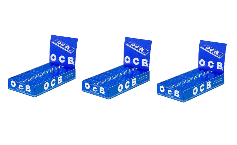OCB Blau Kurz Rolling Papers - 3x 25 Heftchen a 50 Blatt