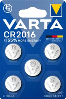 VARTA 3V Lithium 5er Blister Knopfzelle CR 2016 / CR2016 / 6016