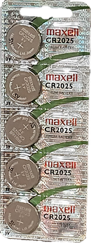 5 x CR2025 Maxell 2025 Lithium Knopfzelle  Batterie