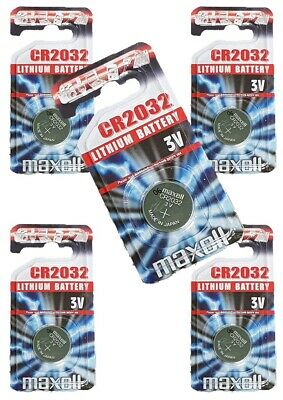 5 x Einzelblister CR2032 Maxell 2032 Lithium Knopfzelle  Batterie