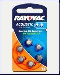 6 Stück Rayovac Acoustic Hörgerätebatterie 13