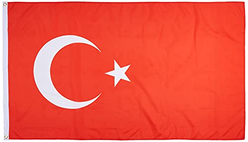 MM Türkey Flagge/Fahne, wetterfest, mehrfarbig, 150 x 90 x 1 cm, 16281