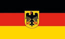 Flaggenking Deutschland Fahne mit Adler - wetterfest, weiß, 150 x 90 x 1 cm, 16960