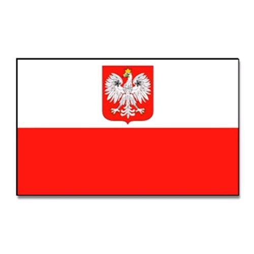 Flaggenking Polen mit Adler Flagge/Fahne, weiß, 150 x 90 cm, 16887