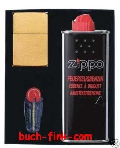 Zippo Feuerzeug Armor Case Brass brushed Geschenk-Set