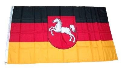 MM Niedersachsen Flagge/Fahne, 150 x 90 cm, wetterfest, mehrfarbig, 16196