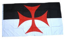 Flaggenking Flaggen/Fahnen, Kreuzritter Templer Kreuz - XXL, Mehrfarbig, 250x150x1 cm, 16346
