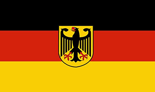 MM Deutschland Flagge mit Adler, mehrfarbig, XXL, 250 x 150 x 1 cm, 16313