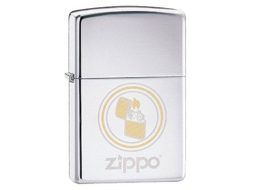 FEUERZEUG ZIPPO LOGO, CHROM, HOCHGLANZPOLIERT