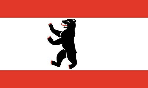 MM Berlin Flagge/Fahne, 150 x 90 cm, wetterfest, mehrfarbig, 16189