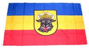 Flaggenking 17078, Mecklenburg Ochsenkopf Flagge/Fahne - wetterfest, mehrfarbig, 150 x 90 x 1 cm