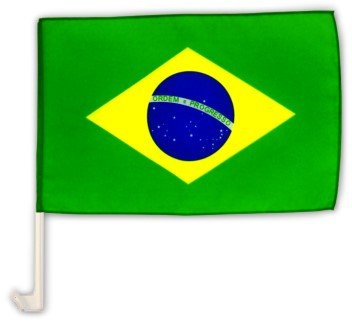 Autofahne Autoflagge Brasilien 30 x 45 cm
