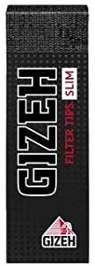 Gizeh 2X Black Filter Tips Slim, 24 x 35