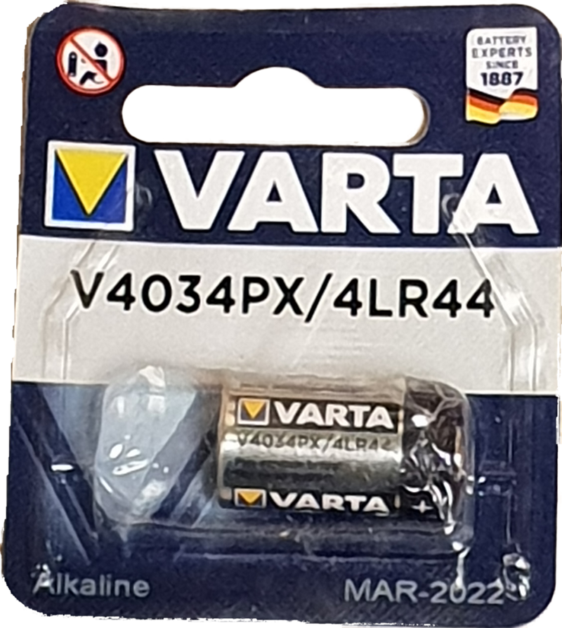 1 x VARTA 4LR44 V4034PX  6V Batterie 6 Volt z.B. für Foto-Apparat Hundehalsband