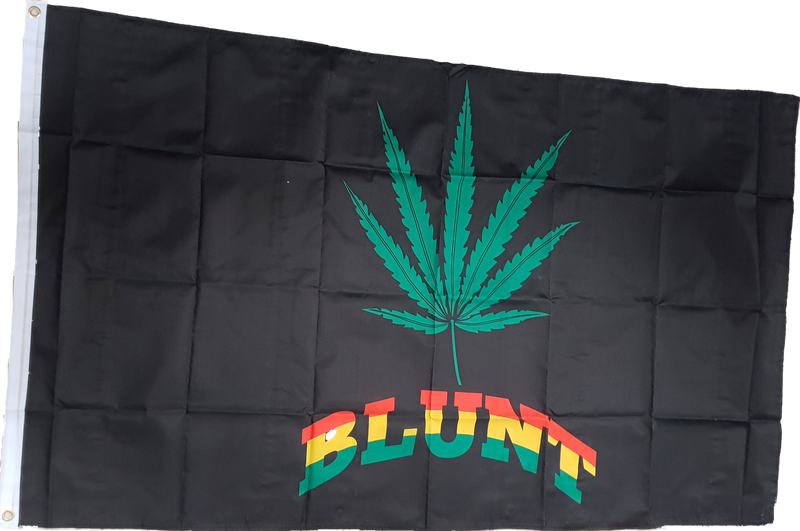Fahne Flagge Blunt Cannabis Hanfblatt 90 x 150 cm mit 2 Ösen