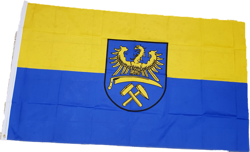 Fahne Flagge Oberschlesien 90 x 150 cm mit 2 Ösen für Fahnenmast