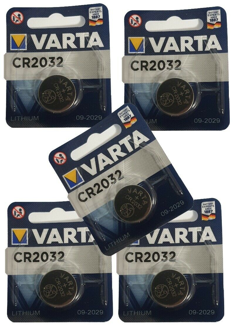 5 x VARTA CR2032 Lithium 3V Knopfzelle 3 Volt CR 2032 Batterie