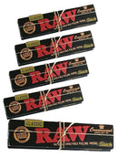 5 x RAW Connoisseur Classic Black 32 Kingsize Slim + Tips     lange Blättchen