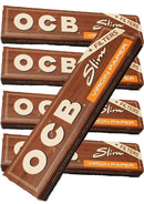 5 x OCB Virgin unbleached Kingsize Slim + Tips je 32 Blättchen lang ungebleicht
