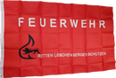 Fahne Flagge Feuerwehr 90 x 150 cm mit 2 Ösen
