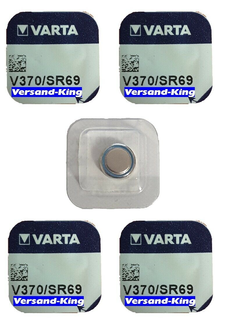 5 x VARTA V370 Knopfzelle 1,5 Volt 370 Batterie SR 920 Uhrenbatterie SR920SW AG6