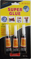 1 x 3 Tuben je 3g Sekundenkleber flüssig  " Super Glue "