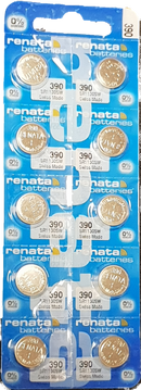 10x RENATA Uhrenbatterie 390 für Armbanduhr Knopfzelle SR 1130 V390 SR1130SW