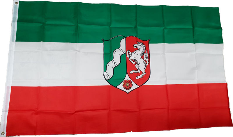 Fahne Flagge Bundesland NRW Nordrhein - Westfalen 90 x 150 cm mit 2 Ösen