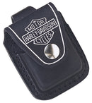 ZIPPO Original Zubehör : Ledertasche Pouch braun schwarz Clip Schlaufe Harley