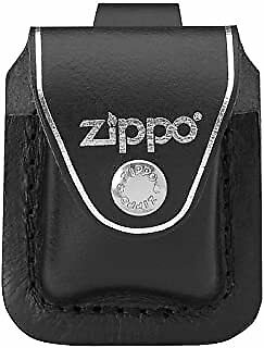 ZIPPO Original Zubehör : Ledertasche Pouch braun schwarz Clip Schlaufe Harley