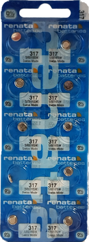 10 x RENATA Uhrenbatterie 317 für Armbanduhr Knopfzelle SR 516 V317 SR516SW