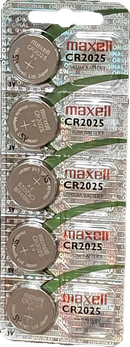 5 x CR2025 Maxell 2025 Lithium Knopfzelle  Batterie