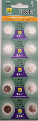 10x AG 6 Uhrenbatterie 370  für Armbanduhr Knopfzelle SR 920 V371 LR 921 V370